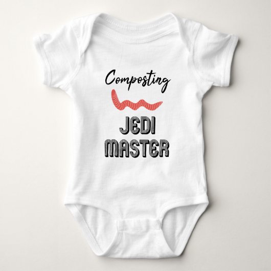 Composting Jedi Master ベビーボディスーツ (正面)