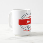 CompTIA A +認定マグカップ コーヒーマグカップ (正面左)