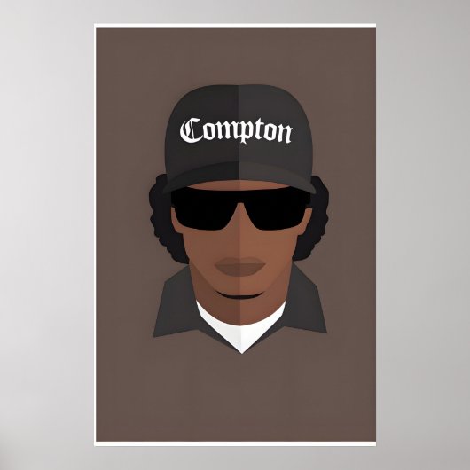 Compton Hip Hop Inspired Original Icon Design ポスター (正面)