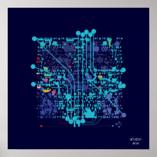 "Compuerchip/Skull Poster" ポスター