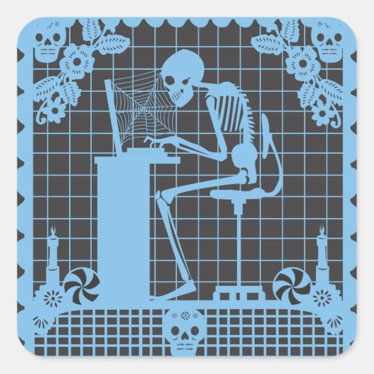 Computadora Muertoステッカーセット スクエアシール (正面)