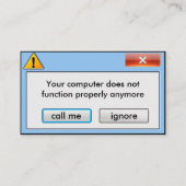 ComputerによってRepair Companyはメッセージが現れます 名刺 (正面)