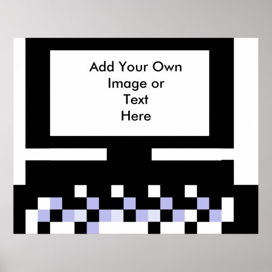 computer2blackは、OwnImageのあなたのorTextHereを加えます ポスター (正面)