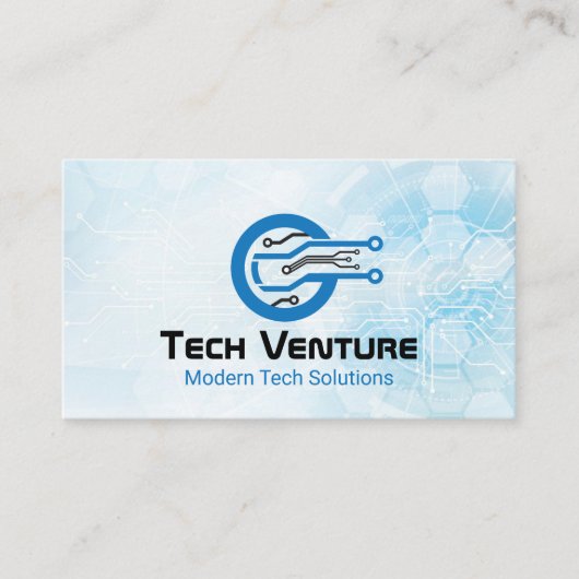 Computer モダン Science Techロゴ 名刺 (正面)