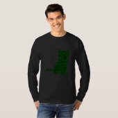 Computer Binary Numbers Cat Programmer Coder Men Tシャツ (正面フル)