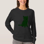 Computer Binary Numbers Cat Programmer Coder Men Tシャツ (正面)