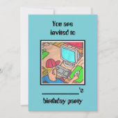 #computer birthday party招待状by daDesignNZ 招待状 (正面)