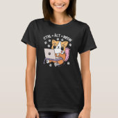 Computer Cat Programmerハッカー子猫 Tシャツ (正面)