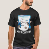 Computer Cat Programmer Developer Programming Cats Tシャツ (正面)