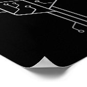 Computer Chip Tree Programmer Coder Engineer Tech ポスター (角)