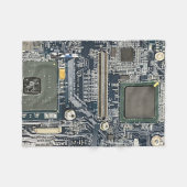 Computer Circuit Board Blanket フリースブランケット (正面(横))