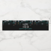 Computer Circuit Board Kids Robotic Birthday Party ペットボトルラベル (シングルラベル)