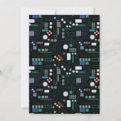 Computer Circuit Board Kids Robotic Birthday Party 招待状 (裏面)