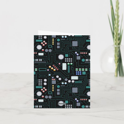 Computer Circuit Board Pattern  カード (裏面)