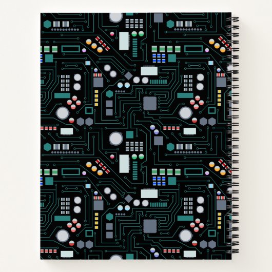 Computer Circuit Board Pattern ノートブック (裏面)