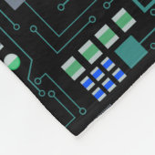 Computer Circuit Board Pattern フリースブランケット (角)