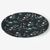 Computer Circuit Board Pattern ペーパープレート (アングル)