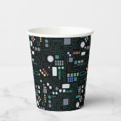 Computer Circuit Board Pattern 紙コップ (左)