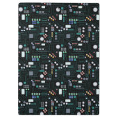 Computer Circuit Board Pattern Office Decor クリップボード (裏面)