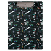 Computer Circuit Board Pattern Office Decor クリップボード (正面)