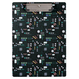Computer Circuit Board Pattern Office Decor クリップボード