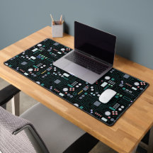 Computer Circuit Board Pattern Office Decor