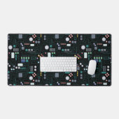 Computer Circuit Board Pattern Office Decor デスクマット (キーボード&マウス)