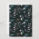 Computer Circuit Board Pattern Office Decor ノートカード (裏面)