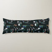 Computer Circuit Board Pattern Office Decor ボディピロー (正面)