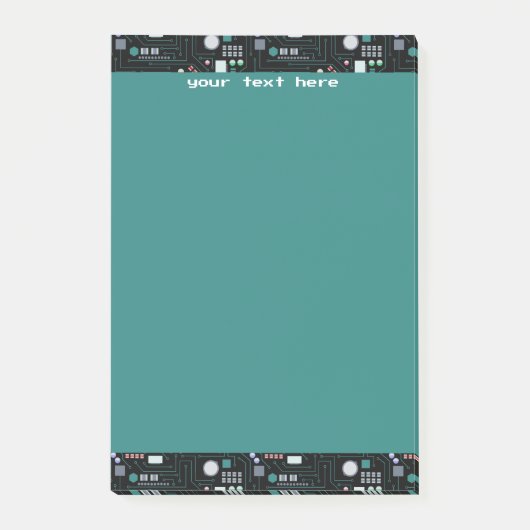 Computer Circuit Board Pattern Office Decor ポストイット (正面)