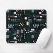 Computer Circuit Board Pattern Office Decor マウスパッド (マウス)