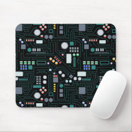 Computer Circuit Board Pattern Office Decor マウスパッド