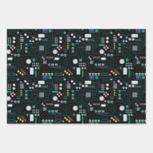 Computer Circuit Board Pattern Office Decor ラッピングペーパーシート (正面3)