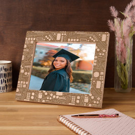 Computer Circuit Board Pattern Office Decor レーザー彫刻フレーム