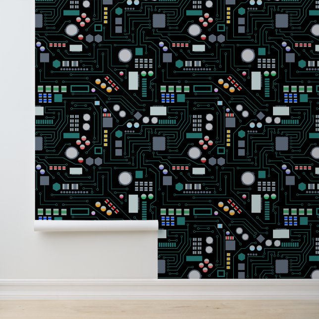Computer Circuit Board Pattern Office Decor 壁紙 (アプリケーション)