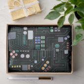 Computer Circuit Board Pattern Office Decor 薄葉紙 (ギフト)