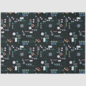Computer Circuit Board Pattern Office Decor 薄葉紙 (正面)