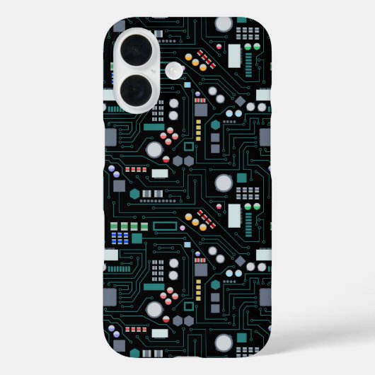 Computer Circuit Board Pattern Office Decor Case-Mate iPhoneケース (裏面)