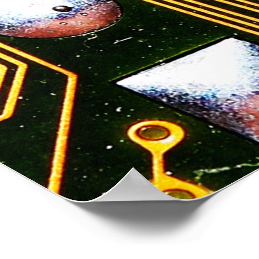 computer circuit boardtelecommunication,abstract,a ポスター (角)