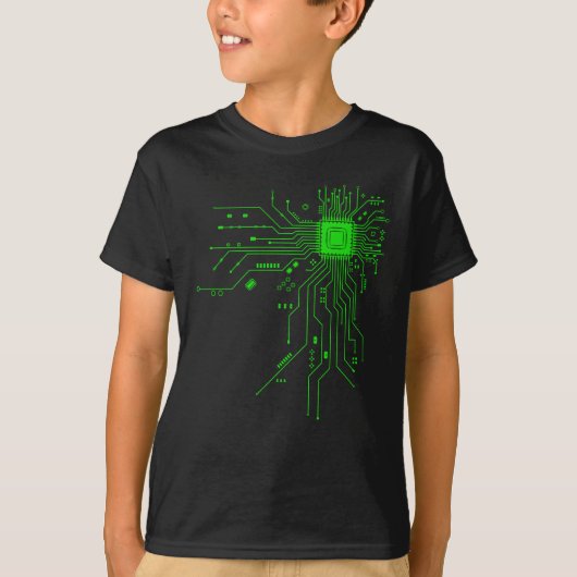 Computer CPU Chip PCB Circuit Design Tech Gift Tシャツ (正面)