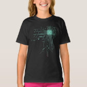 Computer CPU Chip PCB Circuit Design Tech Gift Tシャツ (正面)
