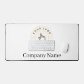 Computer Desk Mat -カスタム文字（ロゴの追加） デスクマット (キーボード&マウス)