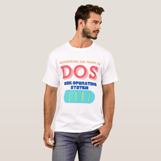 Computer Disk Operating System (DOS) Tシャツ (正面フル)