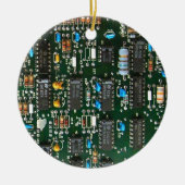 Computer Electronics Printed Circuit Board Image セラミックオーナメント (正面)