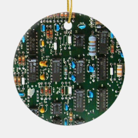 Computer Electronics Printed Circuit Board Image セラミックオーナメント (正面)