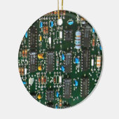 Computer Electronics Printed Circuit Board Image セラミックオーナメント (左)