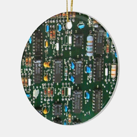 Computer Electronics Printed Circuit Board Image セラミックオーナメント (左)