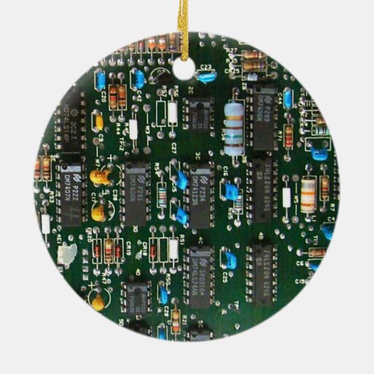 Computer Electronics Printed Circuit Board Image セラミックオーナメント (裏面)