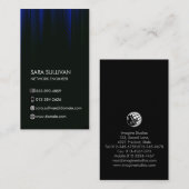 Computer Engineering Technical Blue Halftone 名刺 (正面/裏面)