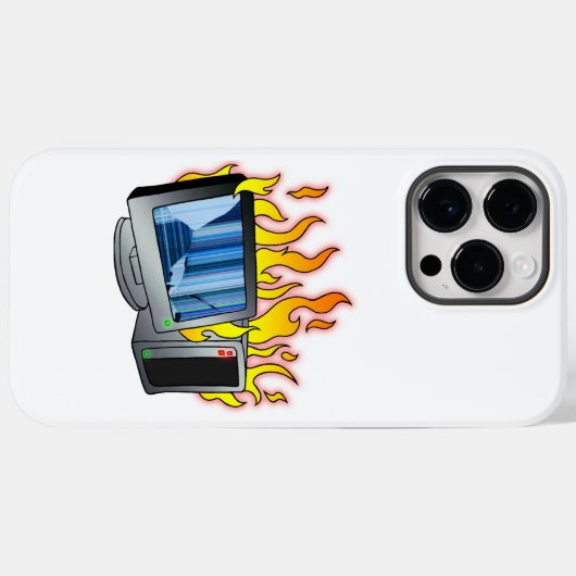 Computer Fire iPhone / iPadケース Case-Mate iPhoneケース (裏面 (横))